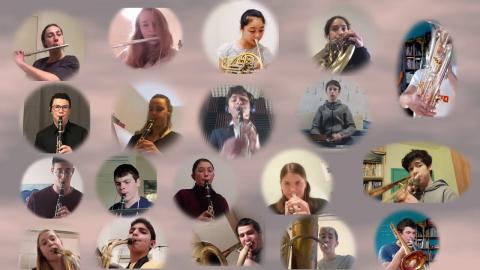 תזמורת כלי הנשיפה הייצוגית של קונסרבטוריון ותיכון האקדמיה בסרטון קורונה שמח במיוחד!